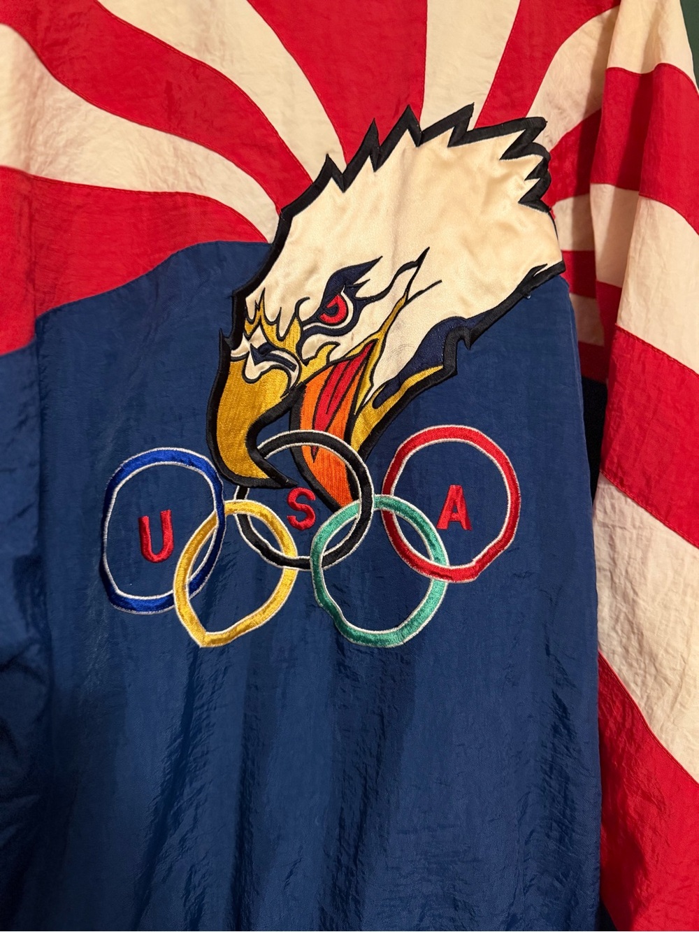Vtg. Rare 1996 USA Eagle Olympics Team Starter Windbreaker Jacket Mens XL - Picture 3 of 13